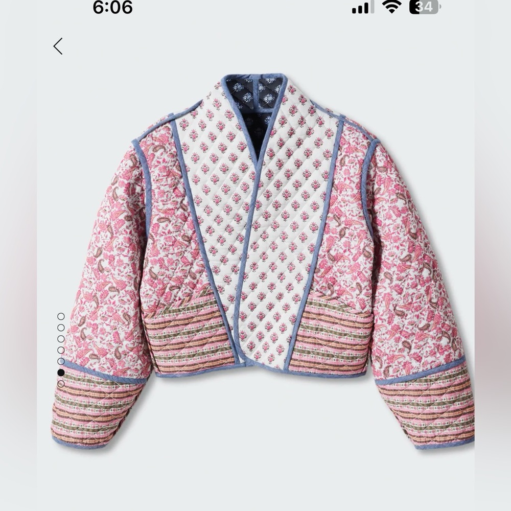 Mango quilted reversible jacket